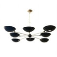 thumbnail image 2 of 8 Light Pendant Mid Century Modern Raw Brass Sputnik chandelier light Fixture, 2 of 10