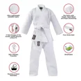 thumbnail image 3 of Prime Sports Midweight Karate Uniform for Kids & Adults, 8oz Karate Gi, Martial Arts Student Uniform with Free White Belt, 3 of 5