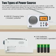 Portable AM Radio, EEEkit Personal Pocket Stereo Radio with Best Reception, LCD Screen, Earphone Port, Compact Transistor Radios for Camping, Traveling, Powered by 4AA Batteries(Not Included)