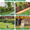 thumbnail image 5 of 10 Pack Garden Fence Animal Barrier Fencing 1.44 inch Spacing Total 10.8ft (L) x 24in (H) Rustproof Metal Wire Yard Blocker Rabbit Dog Fence Border for Outdoor Flower Bed Decor Black, 5 of 8