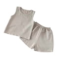 thumbnail image 5 of Iyufng 3 Months-13 Years Summer Sets for Boys and Girls, Tank Top and Shorts Loungewear 2 Piece Outfits, 5 of 5