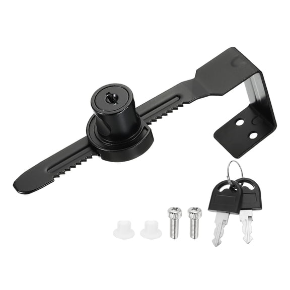 Uxcell 1.7" Sliding Glass Door Ratchet Lock, Keyed Alike Secure Showcase Display Case Lock - No Drill, for 30-40mm/ 1.18-1.57 inch Cabinet Stores Glass Door, Black
