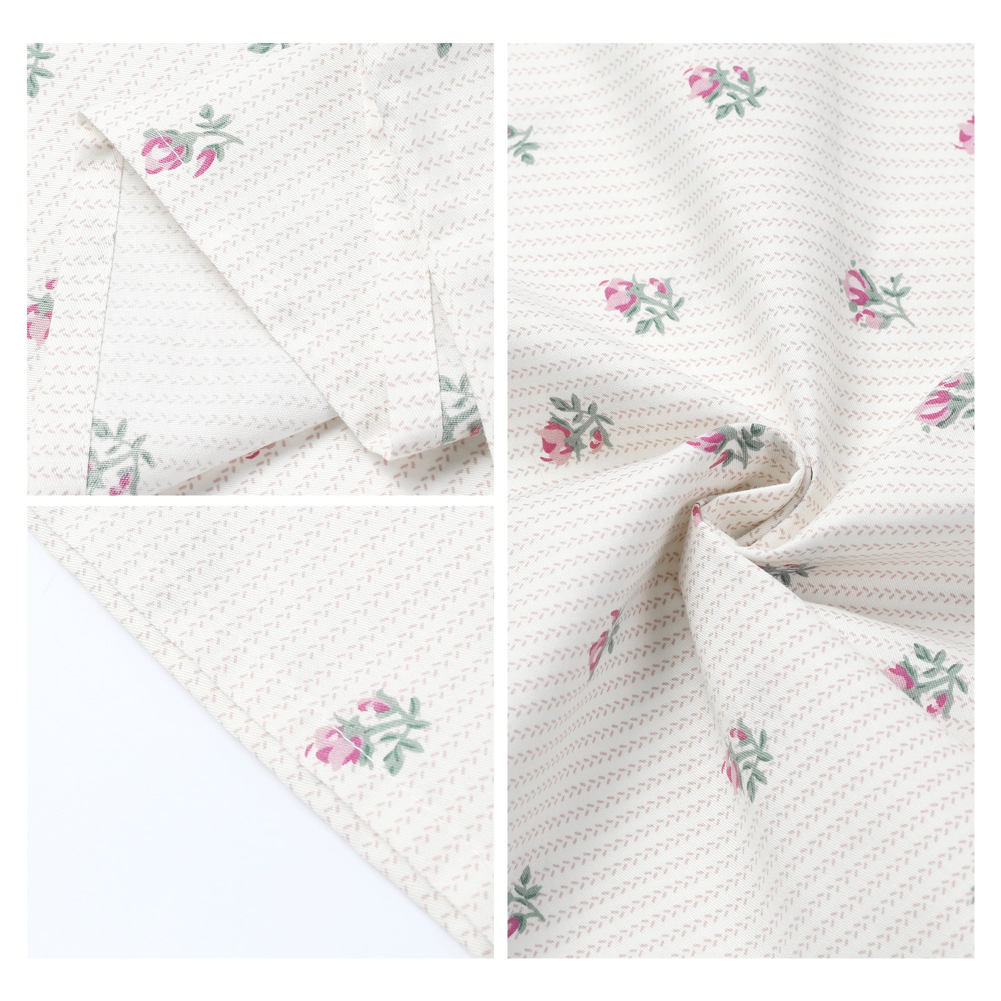 Unique Bargains Pillowcase Cotton Floral Pillow Cases with Envelope Closure Beige