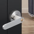 thumbnail image 3 of Scifil Door Lever Lock with Keys, Lever Keyed Entry Door Knobs for Bedrooms Bathroom Locking Privacy, Entry Door Handle Reversible for Right & Left Side, Door Lever Classic Series, Brushed Nickel, 3 of 7