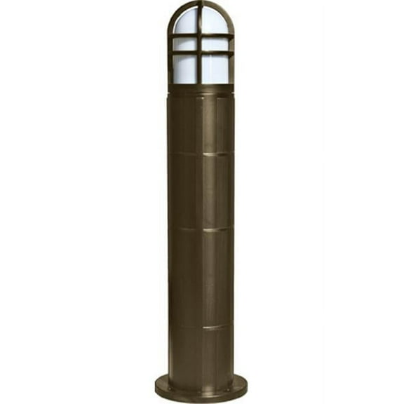 Dabmar Lighting D110-BZ 60W 120V Fiberglass Bollard, Bronze - 42 x 10.25 x 10.25 in.