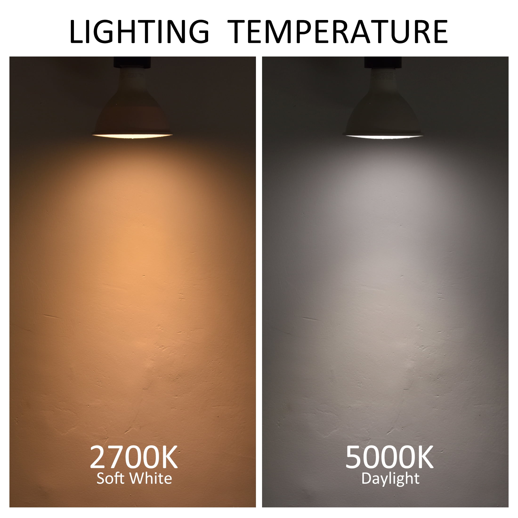Great Value PAR38 LED Flood Light Bulbs, 15-Watt (120W Equivalent), Daylight White, Dimmable, E26 (2Pack)