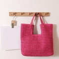 thumbnail image 2 of Travel Bag Handheld Portable High Capacity Handwoven Women Straw Woven Shoulder Bag Travel Accessory, 2 of 10