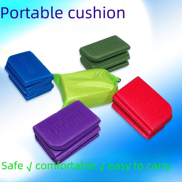 Ocho cojines plegables a prueba de humedad, portátiles, para exteriores, montañismo, picnic, ultraligeros, impermeables, de espuma, pequeños cojines