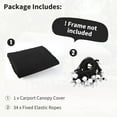 thumbnail image 3 of Pakunoda 10' X 20' Carport Canopy Replacement Cover, Portable Car Garage Shelter Party Top Tent with 34PC Ball Bungees, Black (Only Cover, Frame Not Included), 3 of 8