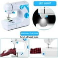 thumbnail image 6 of 19 Stitches Portable Desktop Electric Sewing Machine Portable Crafting Mending Machine 2 Speed Adjustable with Sewing LED Light, Drawer and Pedal Household Use, 6 of 10