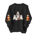 thumbnail image 4 of QUNYINEY Halloween Women Sweatshirt Crew Neck Pumpkin Cute Ghost Pullover Tops Fall Loose Fit Graphic Long Sleeve Sweatshirts, 4 of 5