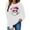White, variant on Guzom Womens Christmas Santa Sweatshirt - Green Crew Neck Long Sleeve, 100% Polyester Loose Fit, XS-XL,Size XS