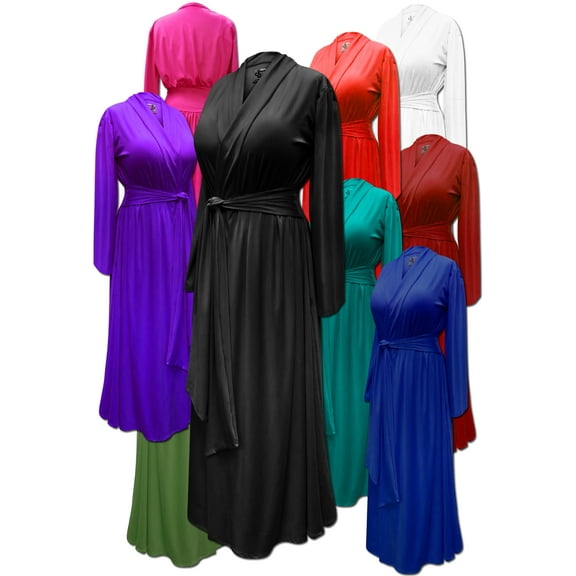 Plus Size 9x Extra Tall womens Kimono Robes Long TEAL Rayon Bathrobe Lightweight Ultra Soft Sleepwear