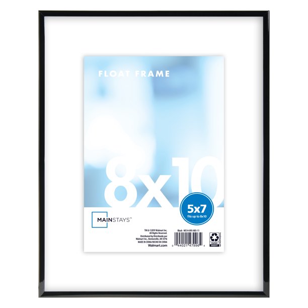 Mainstays 8" x 10" Flex Float Picture Frame in Black