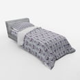 thumbnail image 2 of Ambesonne Geometric Bedding Set 3 Pcs, Floral Damask Skulls, Twin XL, Pale Blue Purple White, 2 of 2