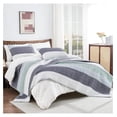 thumbnail image 4 of TiaGOC King Size Quilt Set Sage Green, 3 Pieces Mint Green Ultra Soft Lightweight Bedspreads & Coverlets Set, Patchwork Striped Quilted Bedding Sets for All (1 Quilt, 2 Pillow Shams), 4 of 8