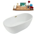 thumbnail image 4 of 67" Streamline N3301BGL Soaking Freestanding Tub and Tray With Internal Drain in Brushed Gold, 4 of 10