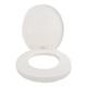thumbnail image 3 of asiento para baño bisagras ajustables redondo blanco tapa de plástico asiento acojinado, 3 of 7