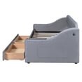 thumbnail image 6 of JERFIT Twin Size Upholstered Daybed with Storage Armrests and USB Port Gray, 6 of 9