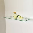 thumbnail image 4 of Rectangle Floating Glass Shelf Kit 6" X 27" - Clear, 4 of 6