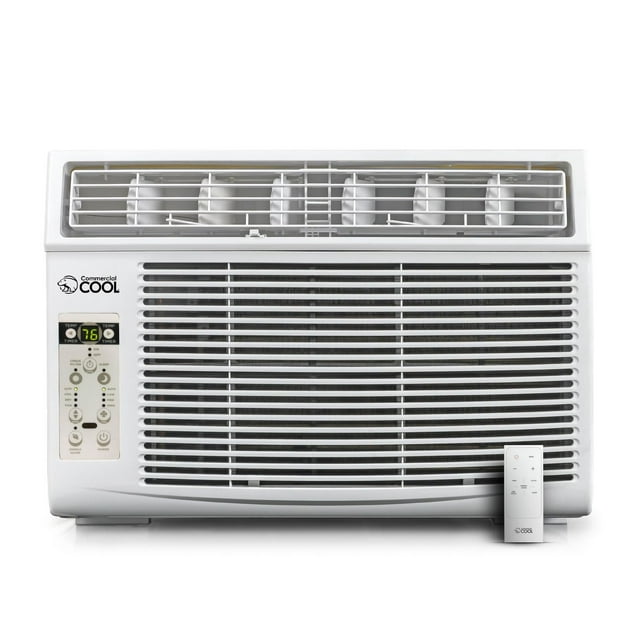 Commercial Cool Air Conditioner 12,000 BTU with Remote Control and Adjustable Thermostat, Air Conditioner Window Unit up to 550 Sq. Ft. with Electronic Controls & Digital Display, Window AC Unit with
