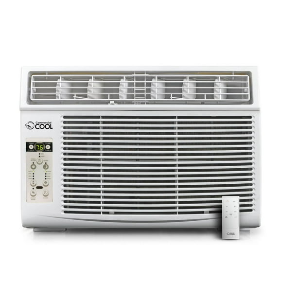 Commercial Cool Air Conditioner 12,000 BTU with Remote Control and Adjustable Thermostat, Air Conditioner Window Unit up to 550 Sq. Ft. with Electronic Controls & Digital Display, Window AC Unit with