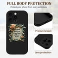 thumbnail image 2 of Ornate Floral Quote iPhone 15 Pro Case - Lightweight Yellowing Resistant Modern Design with Three Camera Lenses - Stylish Black Background, 2 of 6