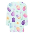 thumbnail image 2 of TaTaai Casual Easter T Shirt for Women 3/4 Sleeve Round Neck Loose Fit Printed Top Fashion Pullover Soft Stretchy Comfortable Blouse for Spring Daily Wear Gift, 2 of 5