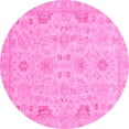 thumbnail image 1 of Ahgly Company Indoor Round Oriental Pink Traditional Area Rugs, 8' Round, 1 of 4