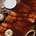 thumbnail image 6 of Fall Table Runner Thanksgiving Autumn Forest Swing Table Runners Orange Maple Leaves Cabin Cotton Linen Dresser Scarf Kitchen Dining Table Decor for Fall Holiday Party Decor 13x72 Inch, 6 of 9