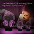 thumbnail image 5 of YSITIANNA Headset Gifts, Headset Night Light for Kids, Christmas and Birthday Party Supplies for Boys/Girls, Earphone Decoration 3D Illusion Lamp, 16 Colors Change with Remote Control STNL#2764, 5 of 6