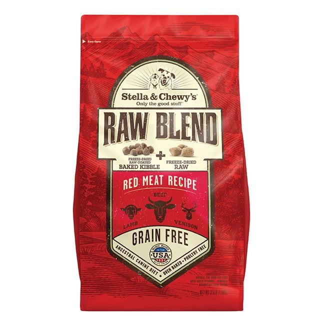 Stella & Chewy's Red Meat Raw Blend Kibble GrainFree Dry Dog Food, 3.5