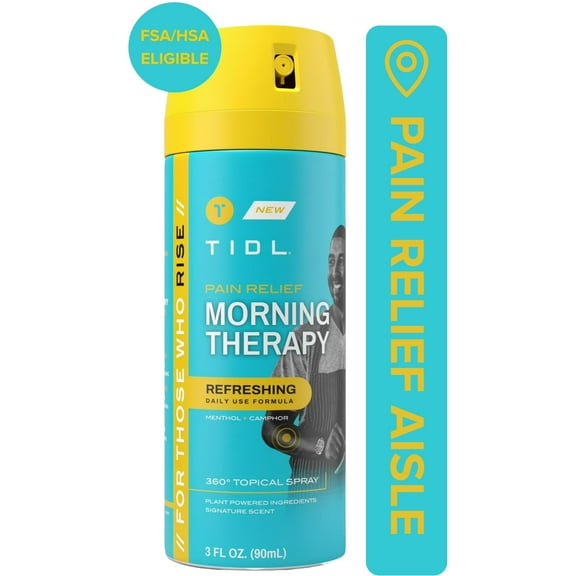 TIDL Morning Therapy Muscle and Joint Pain Relief Spray, OTC Medicine, 3 fl oz