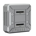 thumbnail image 1 of Disco Duro SSD NVMe/NVMe M.2 de Doble Bahía, Estación Acoplamiento RAID10, Clonación Sin Conexión, Duplicador SSD M.2, Matriz de Refrigeración con Ventilador, Enchufe de EE. UU., 1 of 9