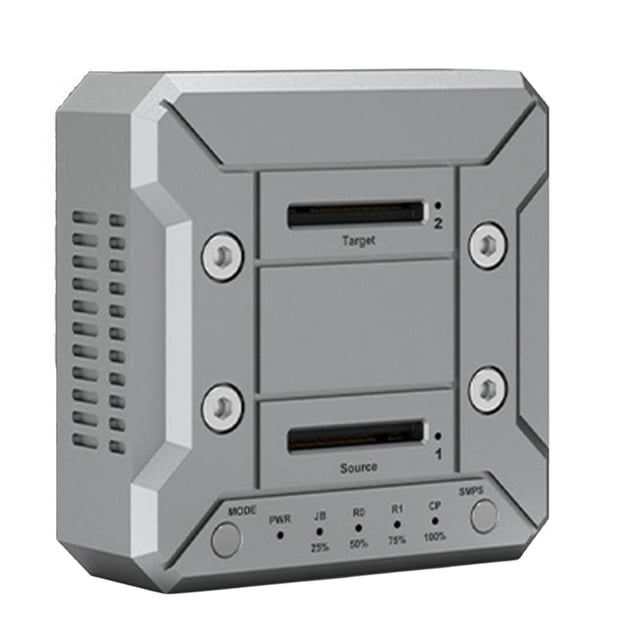 Disco Duro SSD NVMe/NVMe M.2 de Doble Bahía, Estación Acoplamiento RAID10, Clonación Sin Conexión, Duplicador SSD M.2, Matriz de Refrigeración con Ventilador, Enchufe de EE. UU.