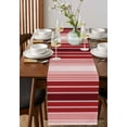 thumbnail image 4 of Red Vertical Striped Table Runner 90 Inches, Farmhouse Minimalist Abstract Lines Bed Runner Dresser Scarves Tabletop for Indoor Outdoor Parties/Ceremony/Banquet, 13" x 90", 4 of 8