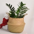 thumbnail image 4 of Maceta, cesto para ropa, organizador de juguetes, bolsa de playa plegable con asa - Cesta multiusos para algas marinas - Solución de almacenamiento natural, 4 of 8