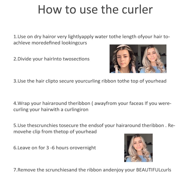Rodillos para el cabello para dormir Barra de curling flexible Sin calor Herramienta de estilismo de onda de onda de pelo JShteea Cuidado Belleza