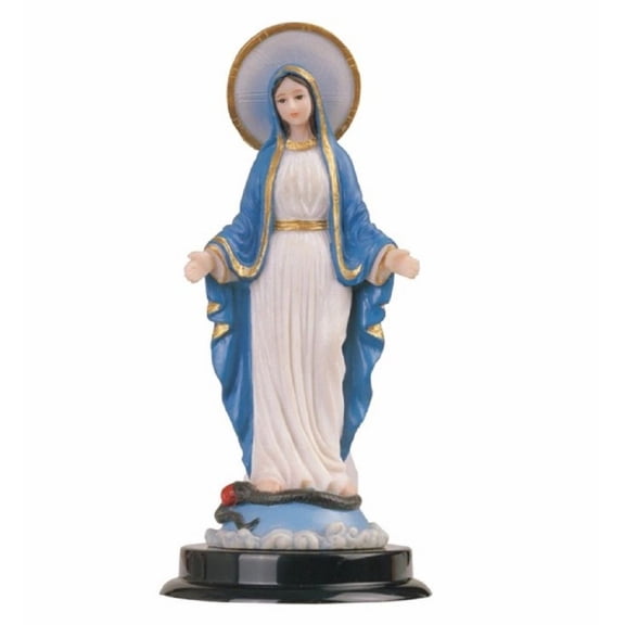 FC Design 5"H Our Lady of Grace with Halo Statue Holy Figurine Religious Decoration