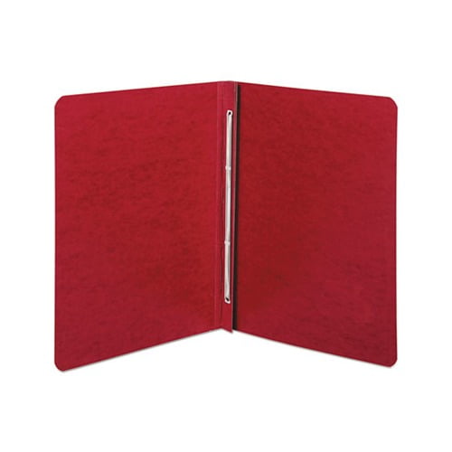 Presstex Report Cover Side Bound, Prong Clip, Letter, 3" Cap, Executive Red