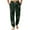 Dark Green, variant on Wutalume Men's Drawstring Pocket Cuffed Casual Pants with Christmas Print, Soft Home Sleep Pants for Lounge, Holiday Wear, and Comfortable Relaxation,Dark Green L