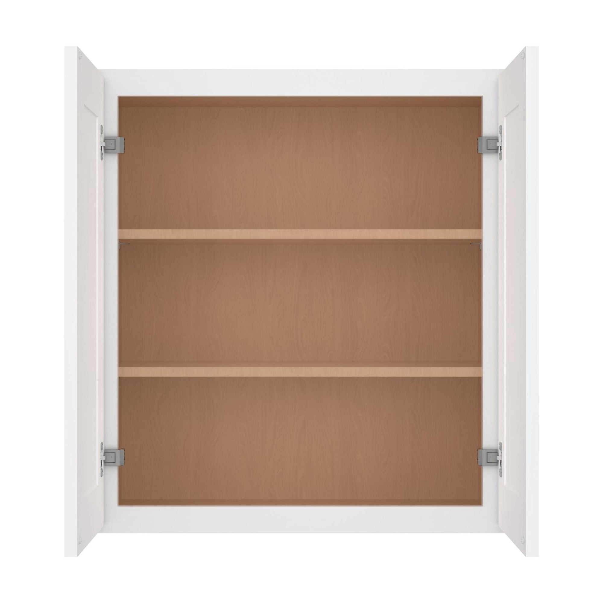 Furinno Shaker Wall Kitchen Cabinet 2-Doors 2-Shelves, Ready to Assemble, 12 D x 27 W x 30 H, White