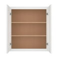 thumbnail image 4 of Furinno Shaker Wall Kitchen Cabinet 2-Doors 2-Shelves, Ready to Assemble, 12 D x 27 W x 30 H, White, 4 of 7
