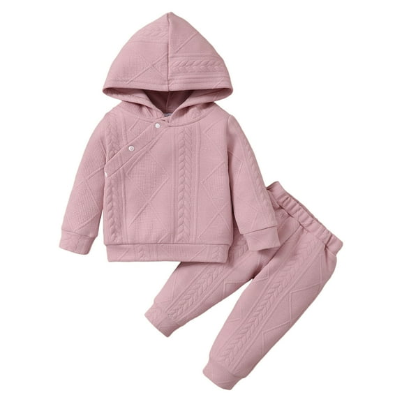 Durtebeua Baby Girl Clothes Set Fall Winter Pants Headband Fall Winter Clothes 6-9 Months