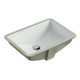 thumbnail image 3 of LARGE ARIEL 21.5 Inch Rectrangle Undermount Vitreous Ceramic Lavatory Vanity Bathroom Sink with Umbrella Pop Up Drain, 3 of 5