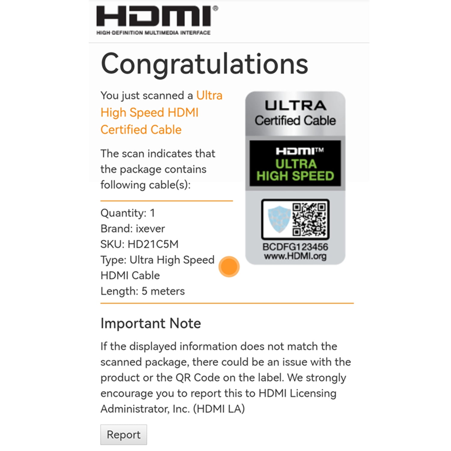 HDMI Cable 8K 16ft Certified, iXever Ultra 48Gbps High Speed 8K@60 4K@120 4K@144Hz Braided HDMI 2.1 Cable Cord Support eARC HDR10 HDCP 2.2&2.3