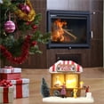thumbnail image 4 of Inteprter Navidad Comedor Coche Palomitas de maíz Casa pequeña luminosa con luces LED Paisaje nevado Vacaciones Cumpleaños Regalos de Navidad Kits de decoración para fiestas, 4 of 6