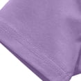thumbnail image 6 of CPNG Girls and Boys 2 Piece Short Set Kids Summer Outfit Solid Color Short Sleeve T-shirt Elastic Waist Shorts Set(Purple,9-10 Years), 6 of 7