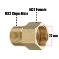 thumbnail image 3 of M MINGLE Pressure Washer Coupler, Metric M22 15mm Male Thread to M22 14mm Female Fitting, 3 of 6
