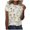 Beige, variant on Fesfesfes Women Shirts Spring Women Oversize Summer Casual Short Sleeve Round Neck Printed Sleeve Tops Loose Blouse Womens Graphic T Shirts 12(XXL)